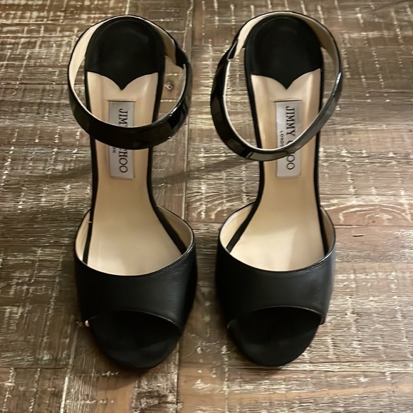 Sexy black Jimmy Choo slides.  Sz 40 - Picture 2 of 6